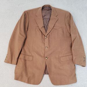 Ermenegildo Zegna Jacket Mens 46 Brown Camelhair Suit Sport Coat‎ Italy Designer